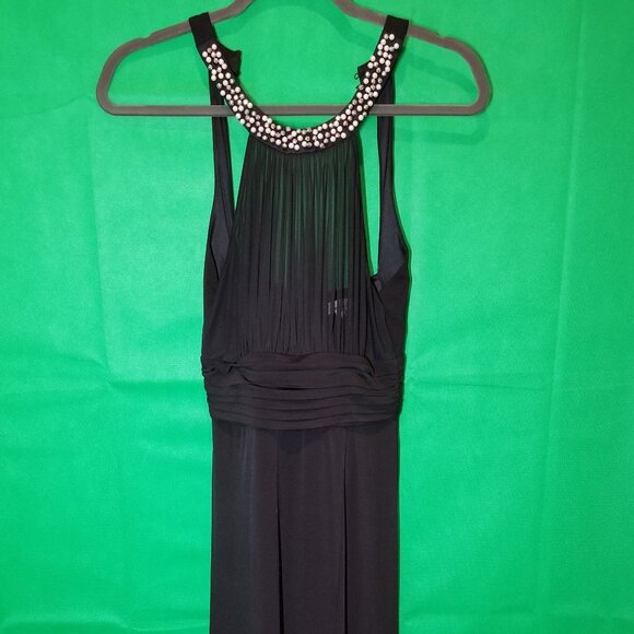 Speechless Pearls Rhinestone Black Dress Size 5 Elegant HOCO Prom Wedding - Picture 1 of 6